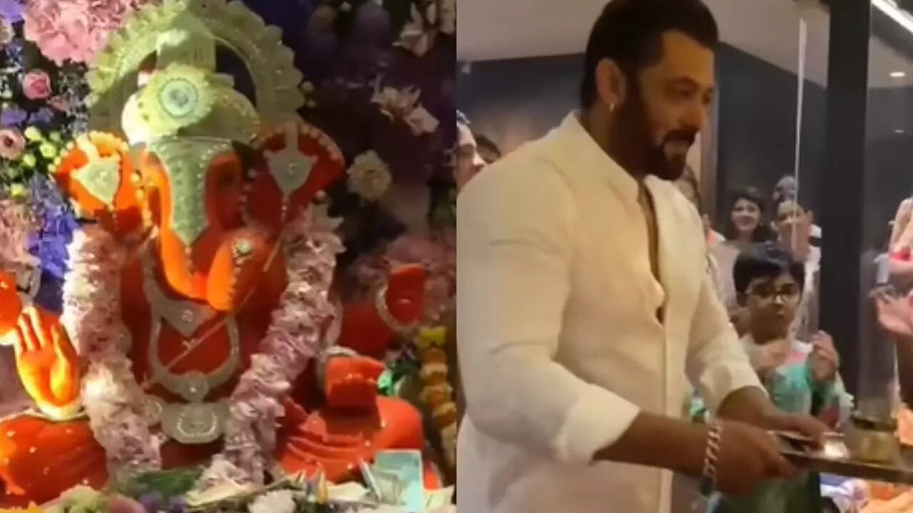 Ganpati Bappa Morya! Salman Khan's sister Arpita Khan welcomes lord Ganesha to her home - WATCH