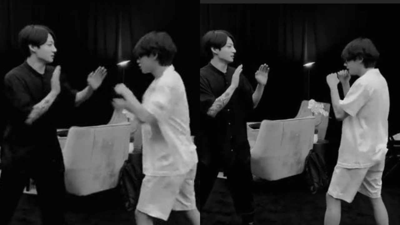 BTS' V and Jungkook sparring