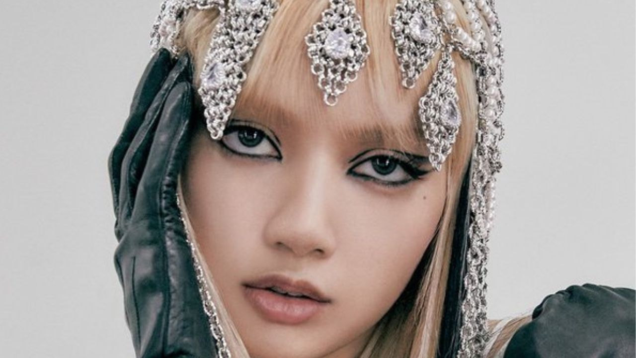 Blackpink's Lisa wears a statement headpiece