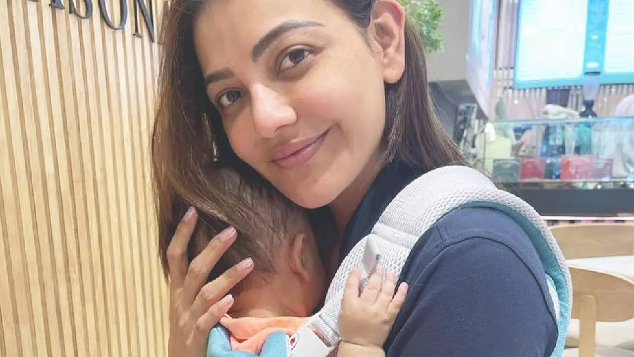 Kajal Aggarwal with her little son