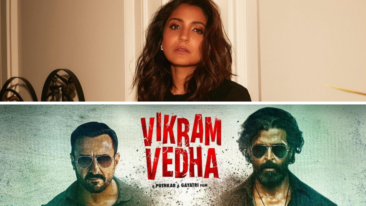 Anushka reacts to Vikram Vedha trailer