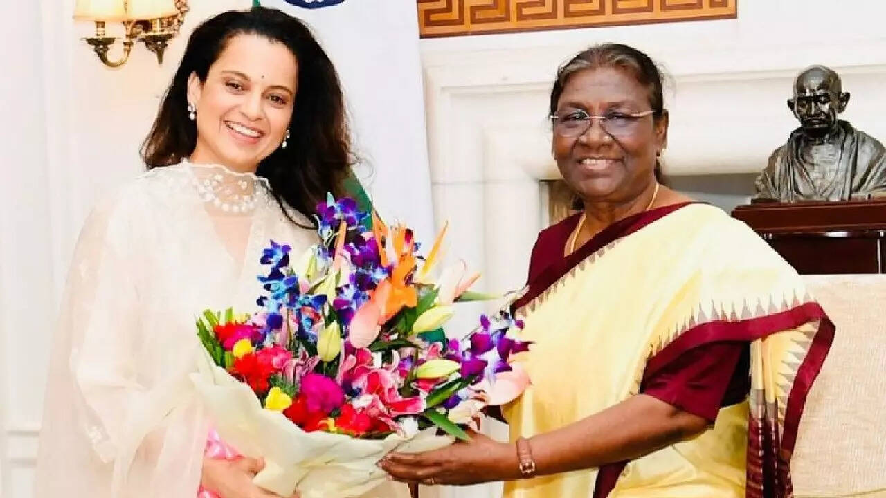 Kangana Ranaut with President Droupadi Murmu