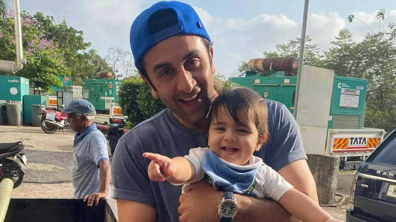 Ranbir Kapoor with baby Nivaan