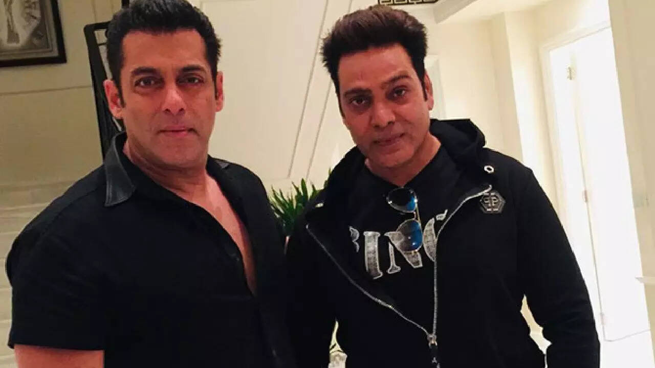 Salman Khan with his body double Sagar Pandey