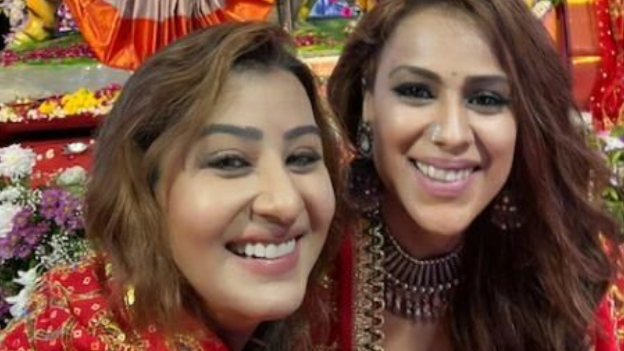 Shilpa Shinde celebrates Navratri with Nia Sharma