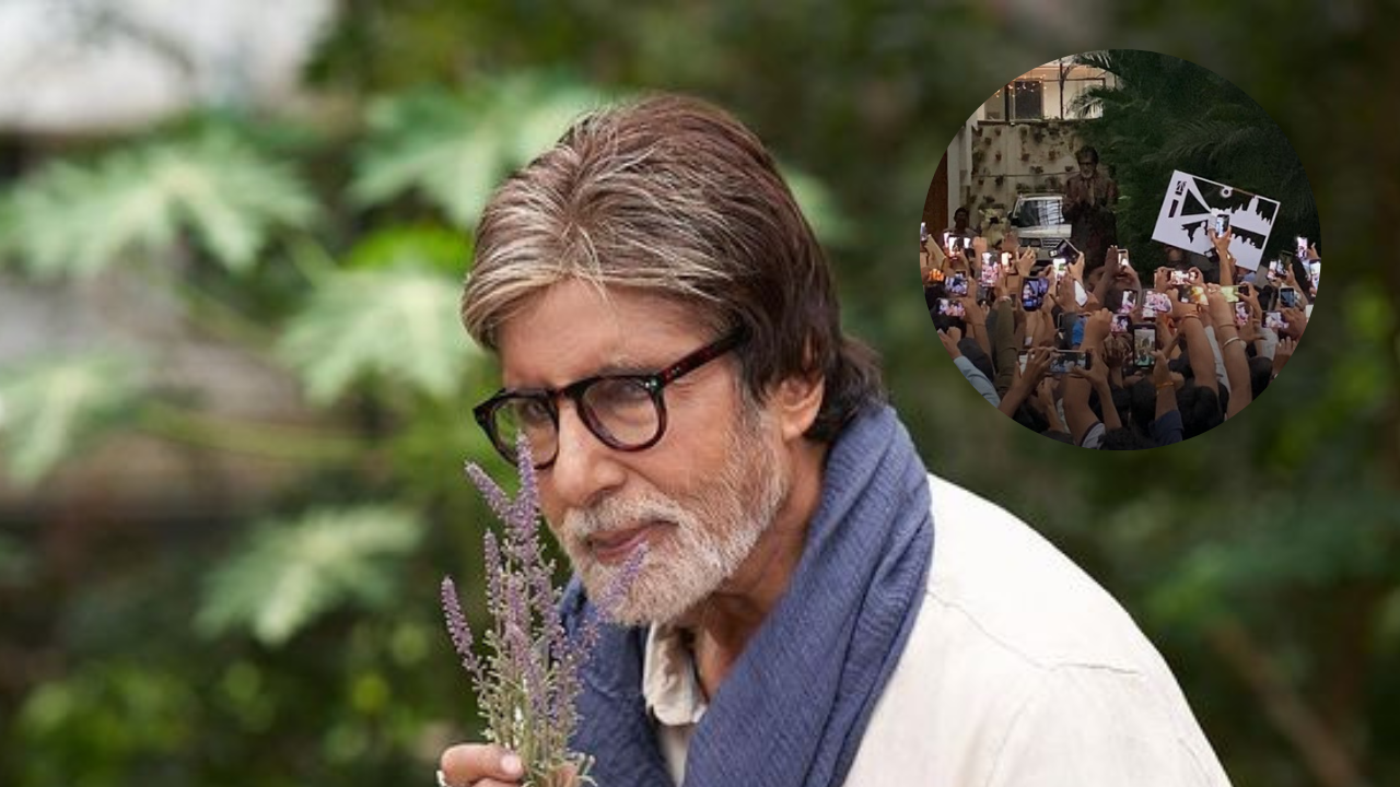 Amitabh Bachchan's fans go berserk as Goodbye actor greets them outside Jalsa on 80th birthday - WATCH