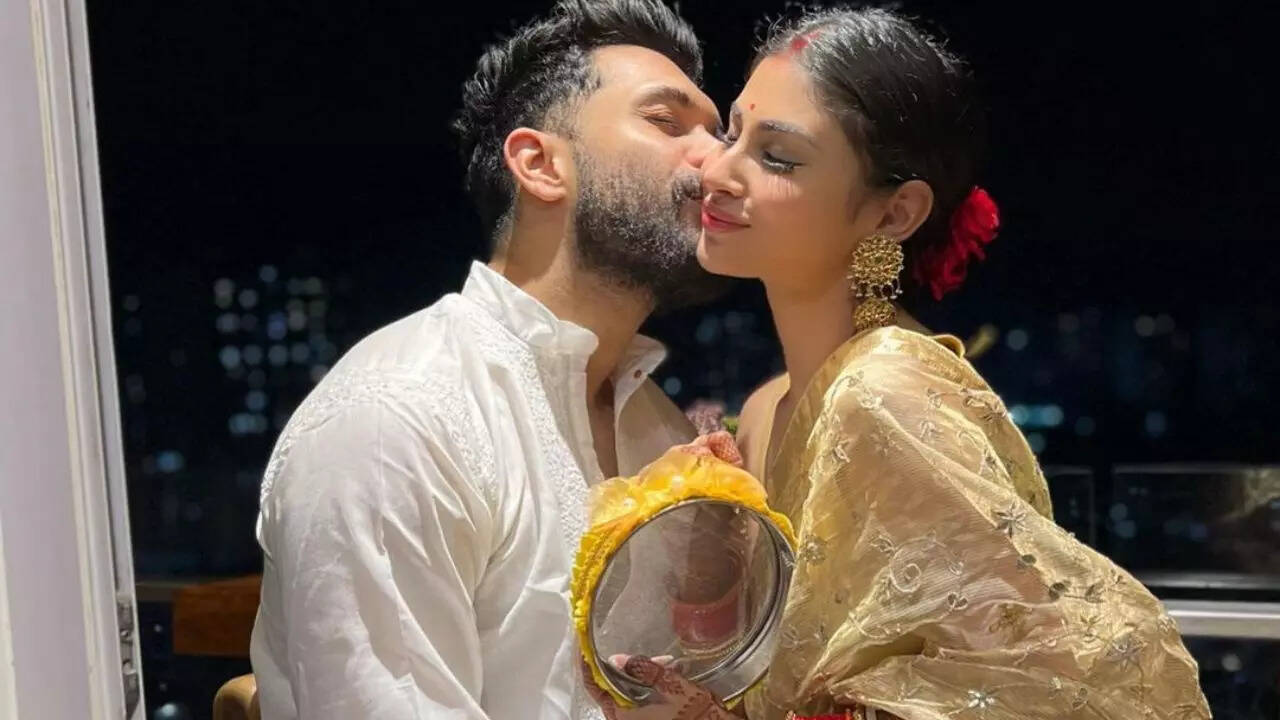 See pics from Mouni Roy's first Karwa Chauth