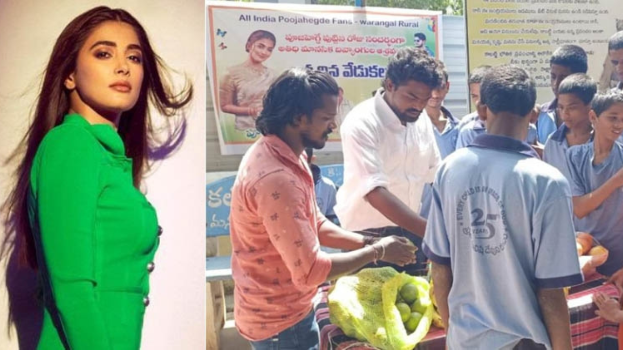 Pooja Hegde fans feed specially-abled kids, donate fodder for 111 cows on her birthday