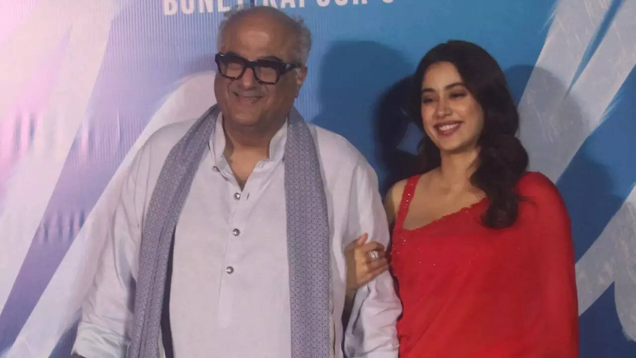 Janhvi Kapoor and Boney Kapoor