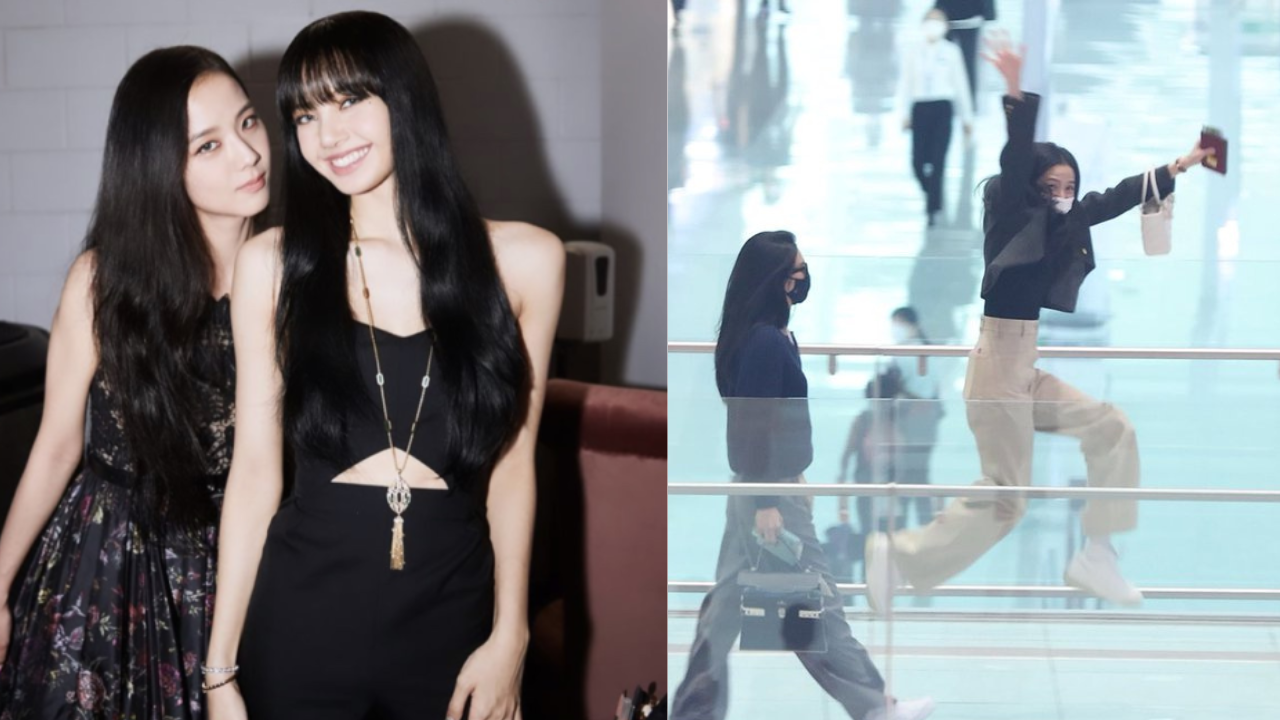 Blackpink's Lisa recreates Jisoo's airport jump