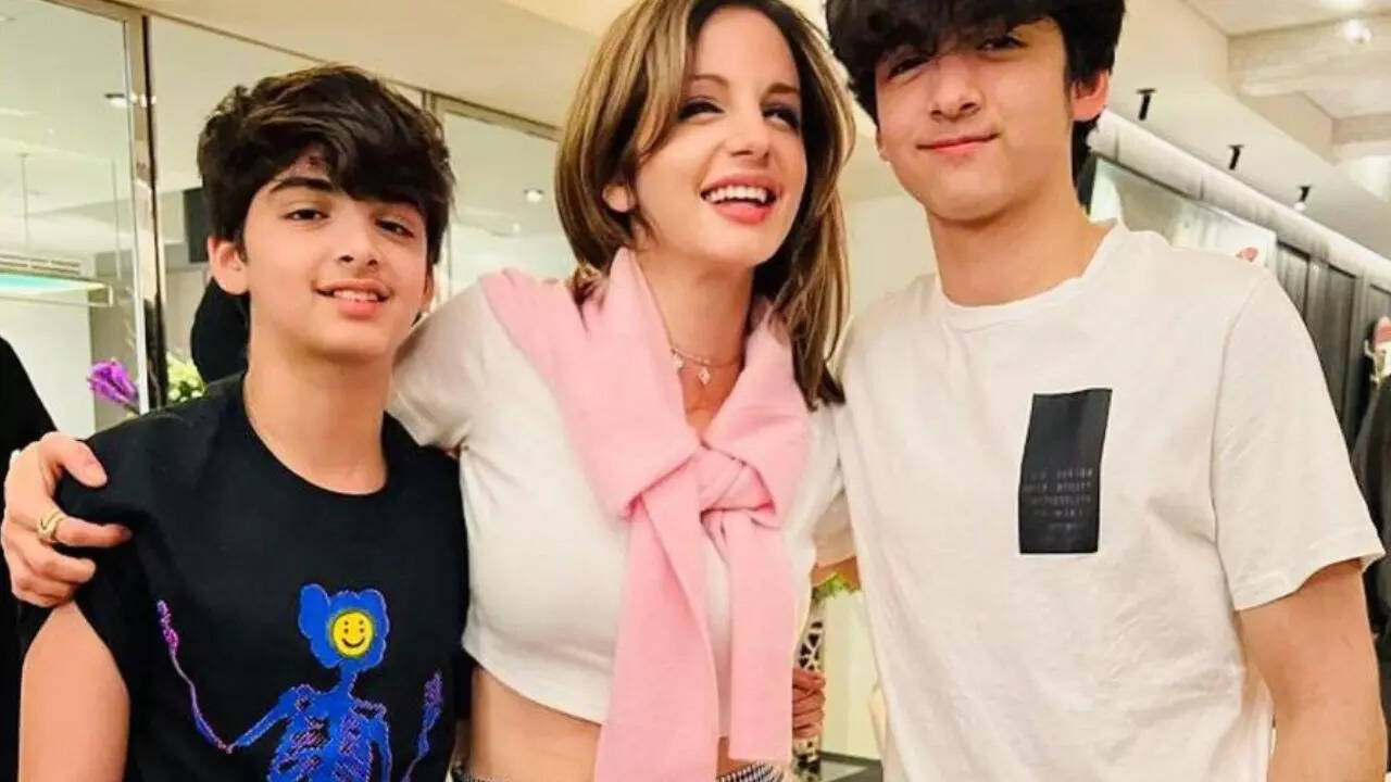 Sussanne Khan celebrates birthday with her sons