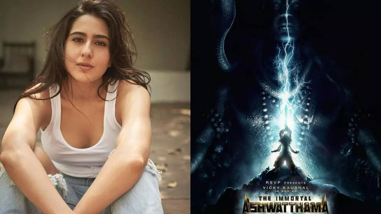 Sara Ali Khan, The Immortal Ashwatthama poster (L-R)