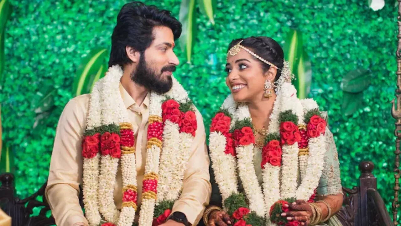 Harish Kalyan announces wedding with cute video featuring Narmada, writes, 'Swept her off her feet from Miss to Mrs'