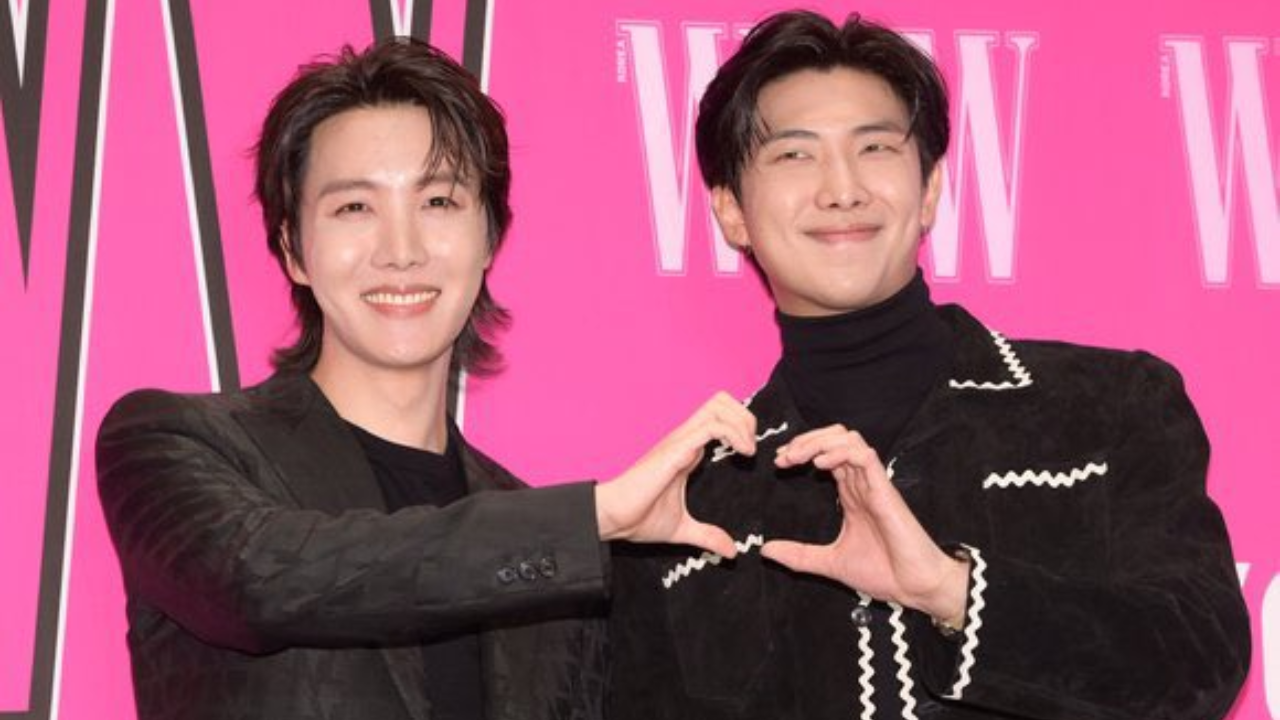 BTS' RM and J-hope try to make a heart