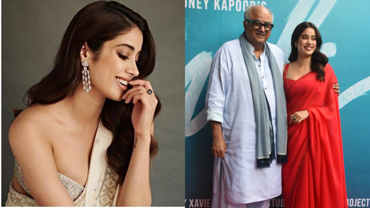 Janhvi Kapoor and Boney Kapoor