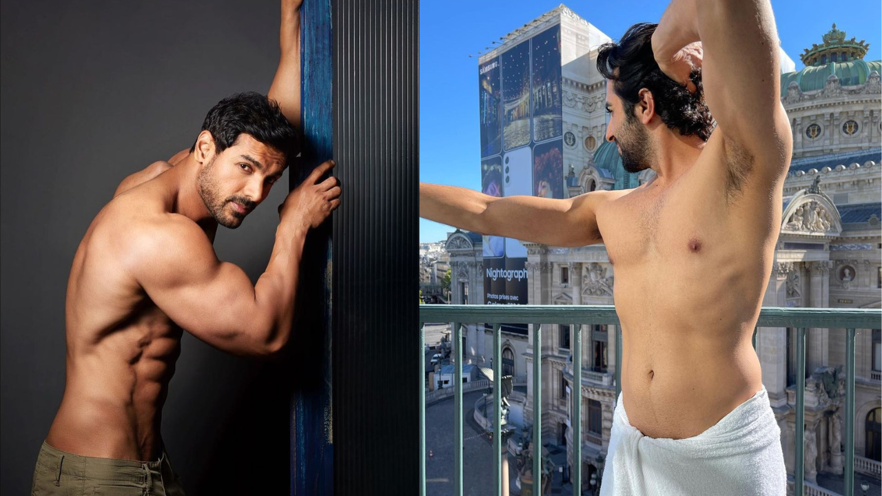 Ayushmann Khurrana, John Abraham flaunt toned abs as they treat their fans with shirtless pics