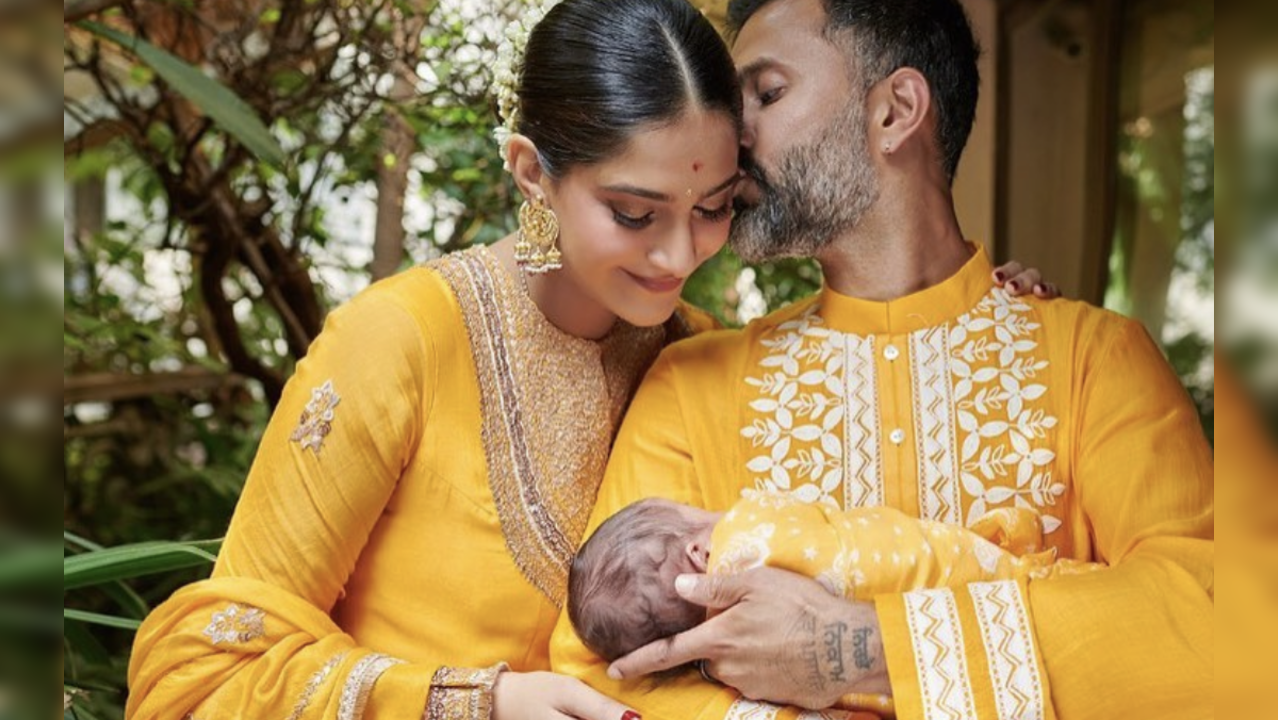 Sonam, Anand, and baby Vayu