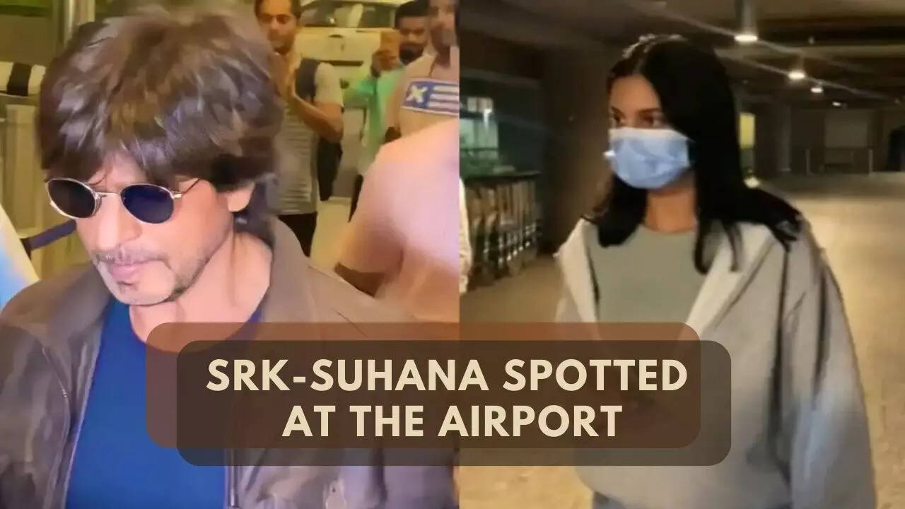 SRK-Suhana spotted  at the airport