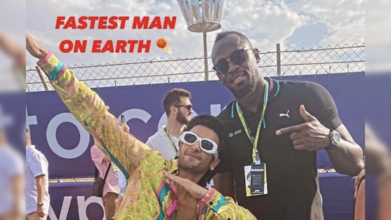 Ranveer and Usain Bolt