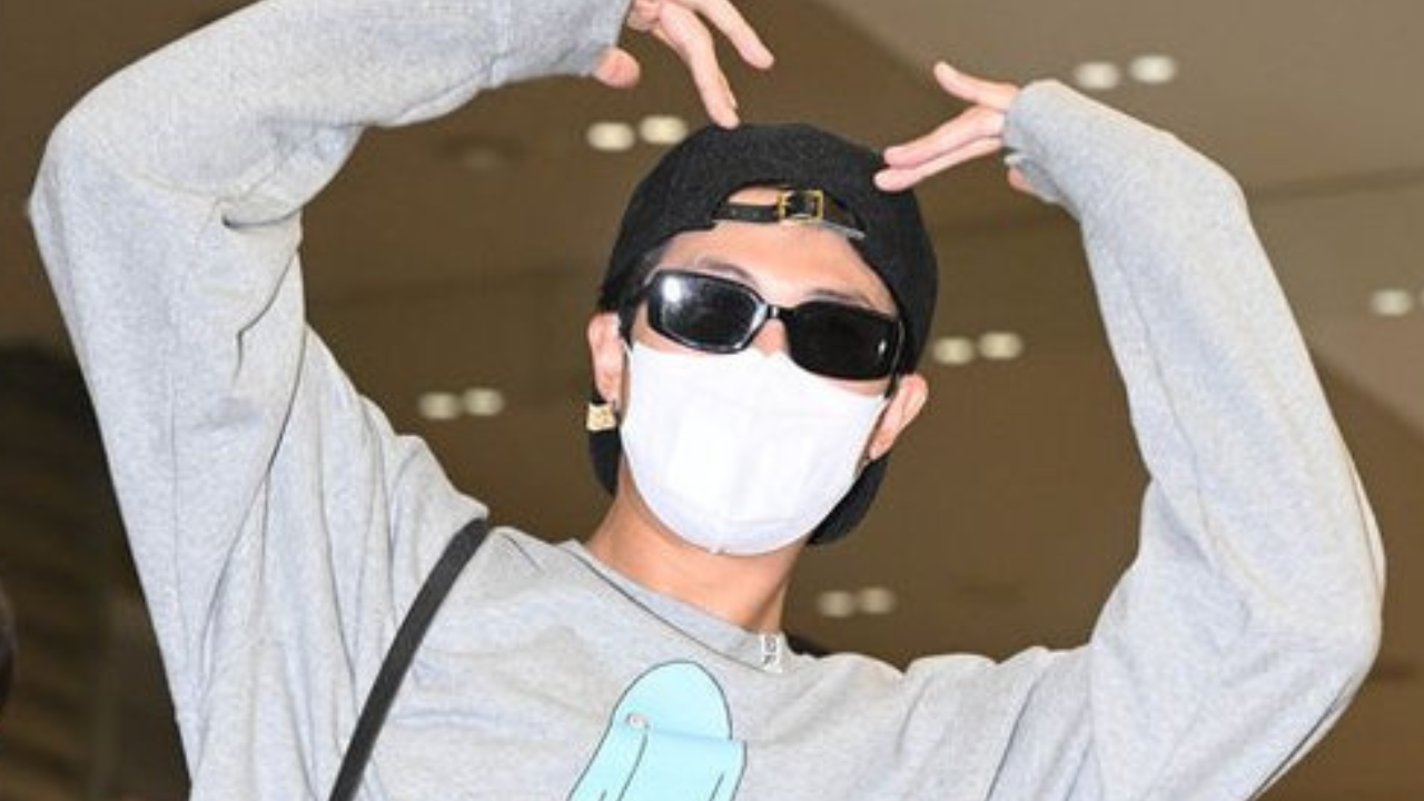 BTS' RM returns from America (Image Credit - Osen)