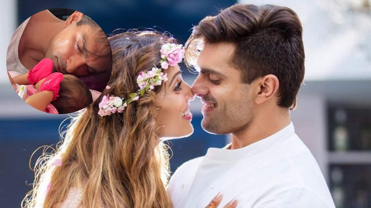 New mom Bipasha Basu goes 'this is love' as Karan Singh Grover naps with baby Devi