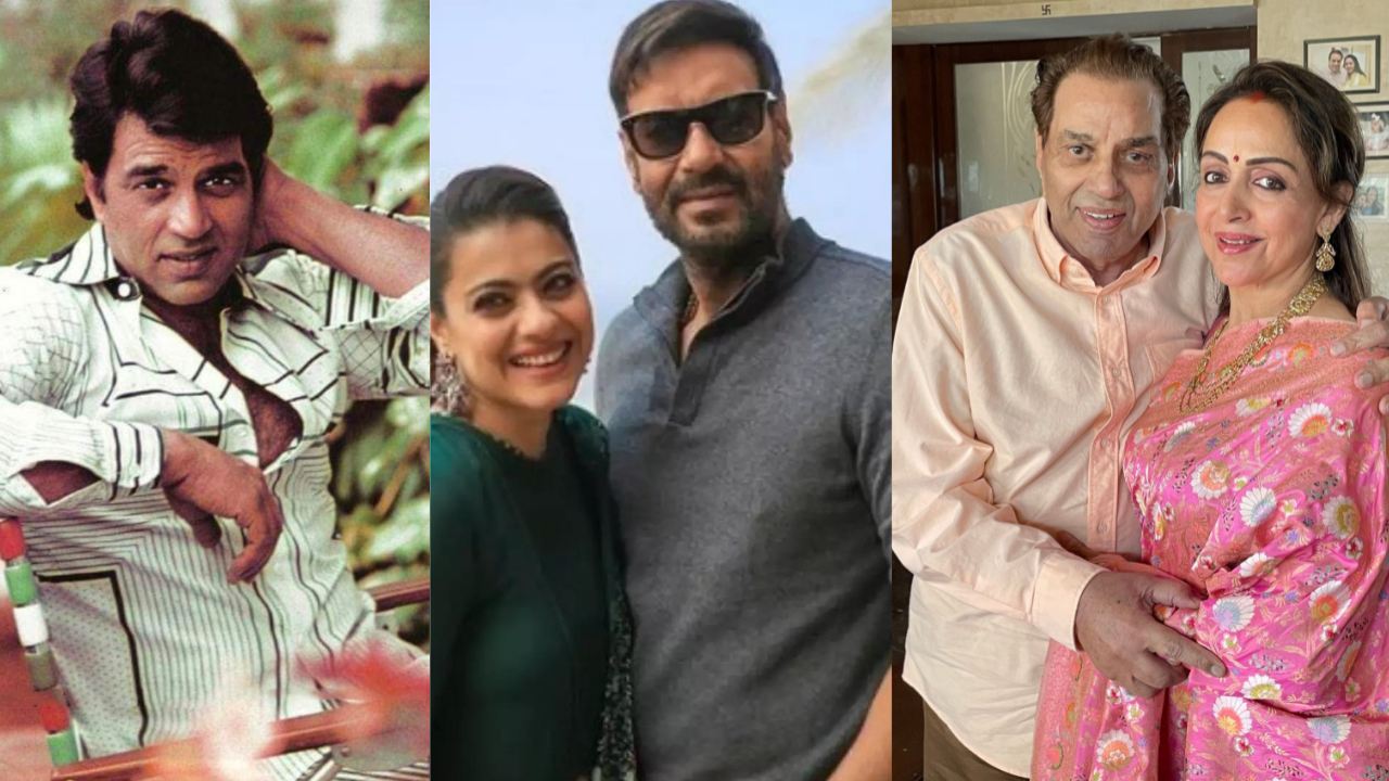 Dharmendra, Hema Malini, Kajol, Ajay Devgn