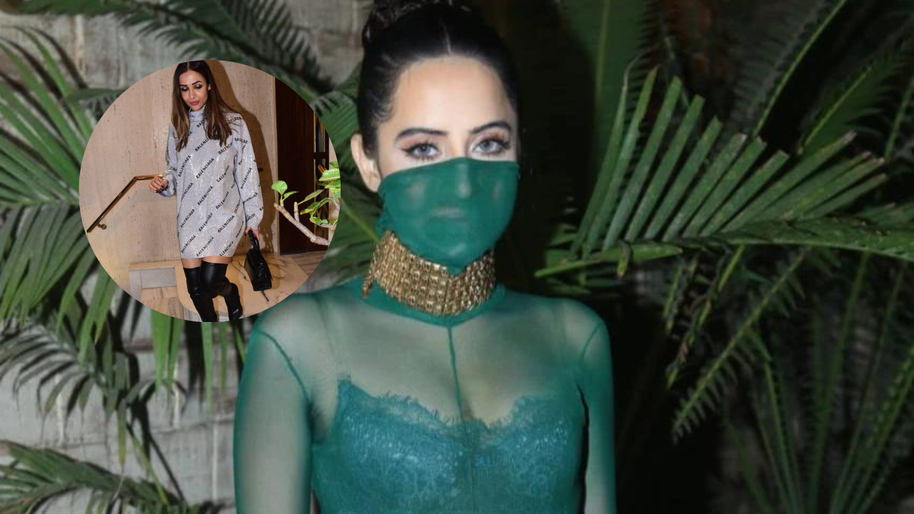 Bizarre outfits of the week Urfi Javed's sheer green bodysuit, Malaika Arora's silver mini dress, and more