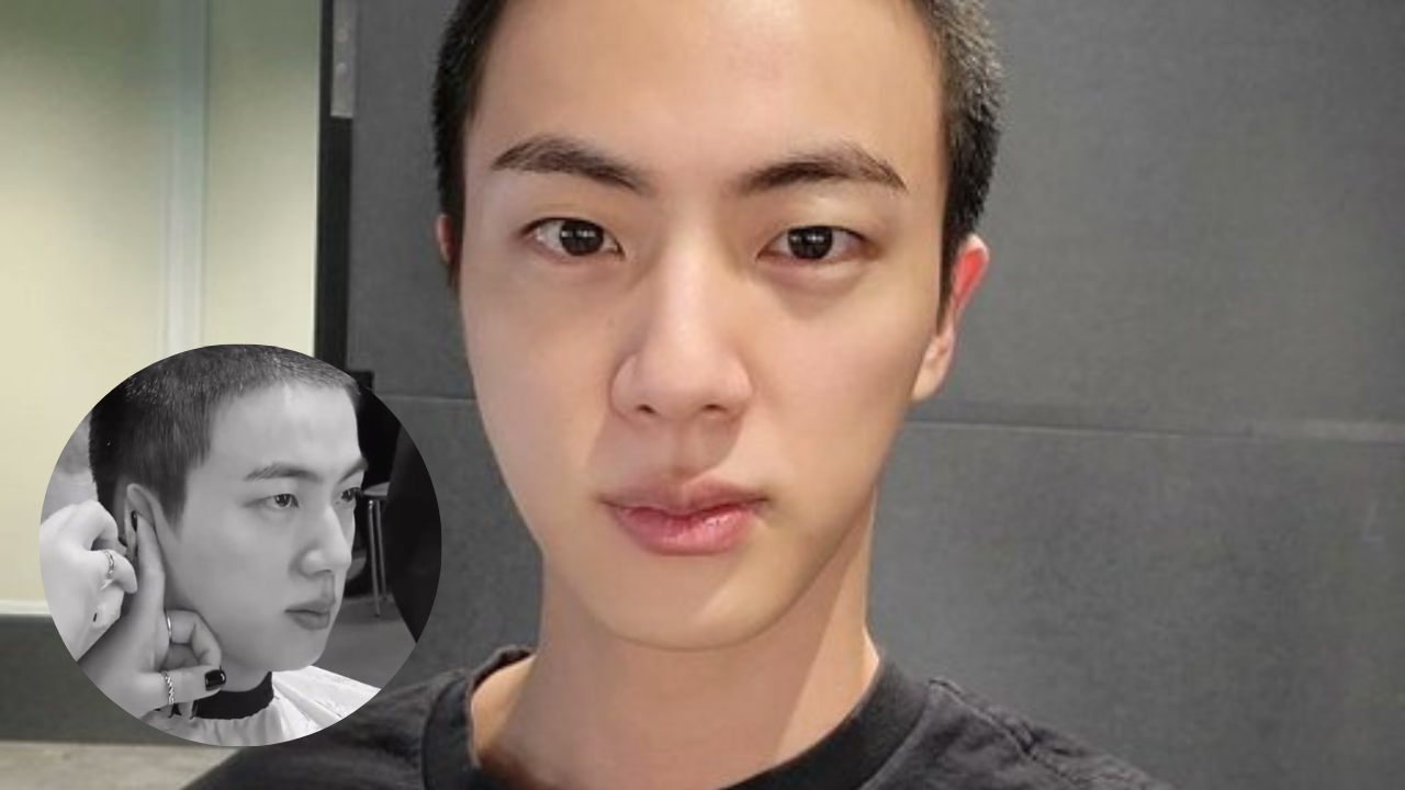 BTS' Jin cuts his hair in viral clip