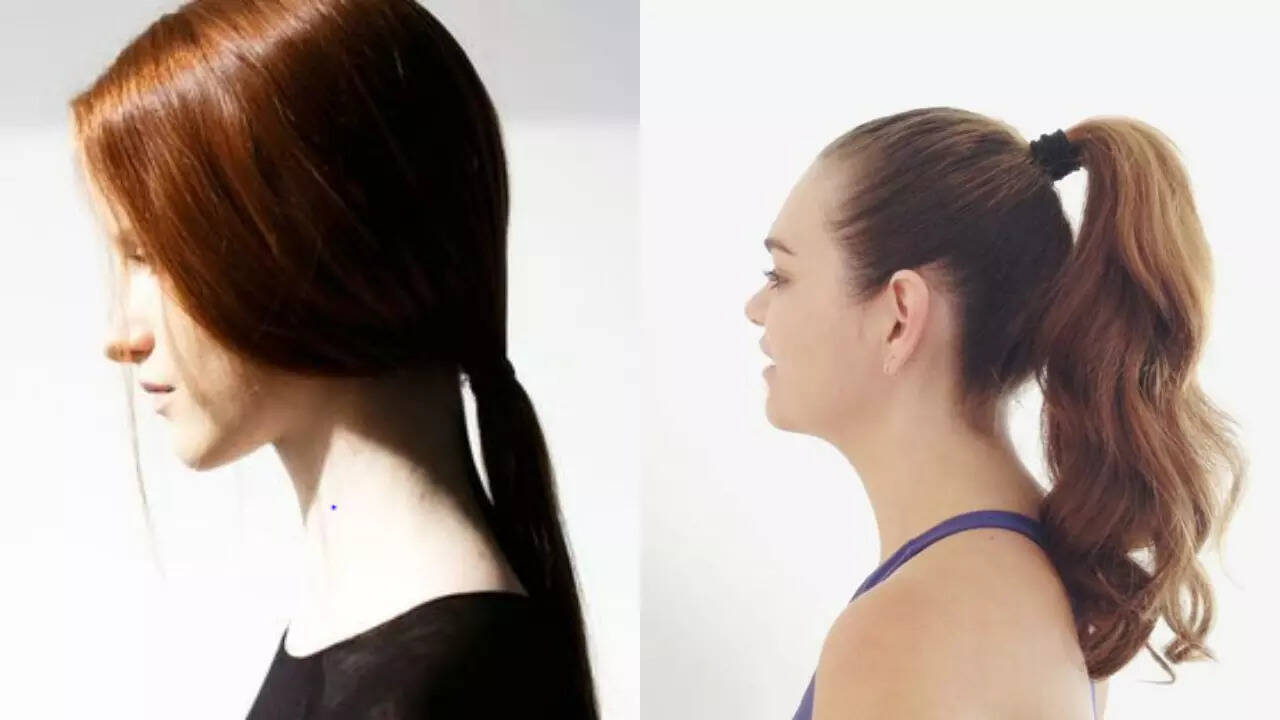 Easy hack to avoid droopy ponytails. Pic Credit: Pinterest