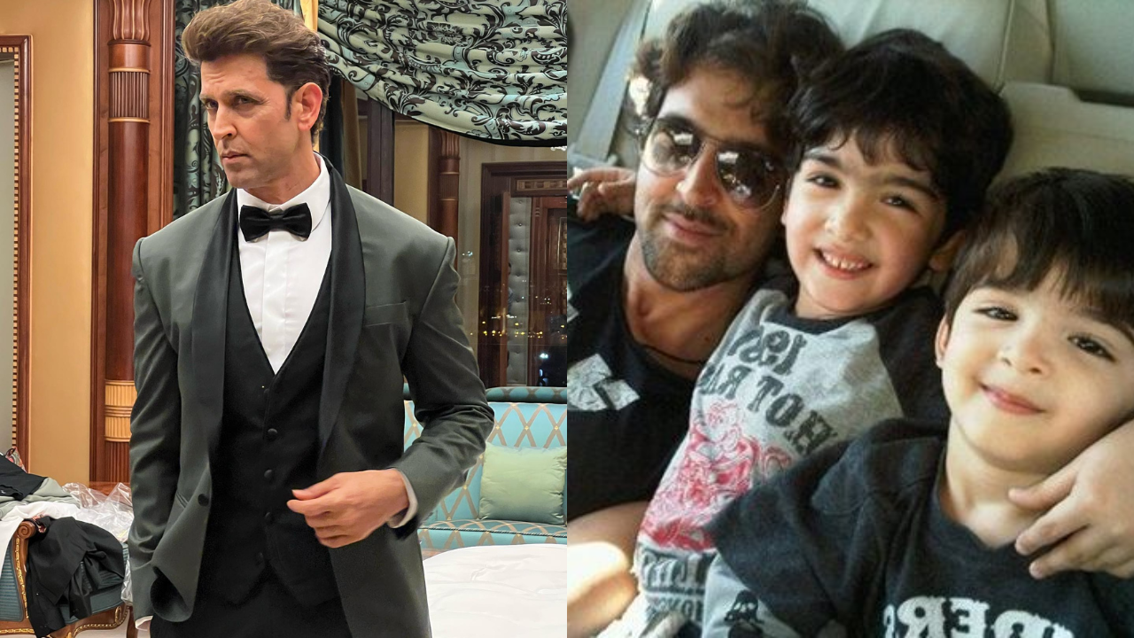 Hrithik Roshan with kids