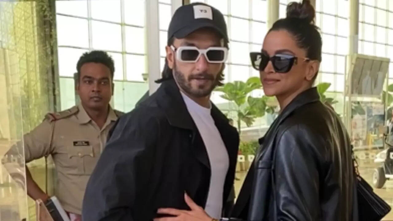 Deepika Padukone and Ranveer Singh at airport