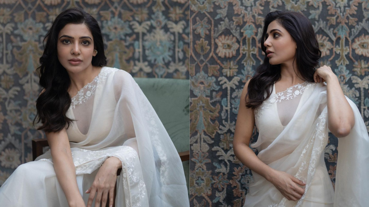 Samantha Ruth Prabhu resembles an Indian Goddess in a white saree worth Rs48,000- SEE PHOTOS