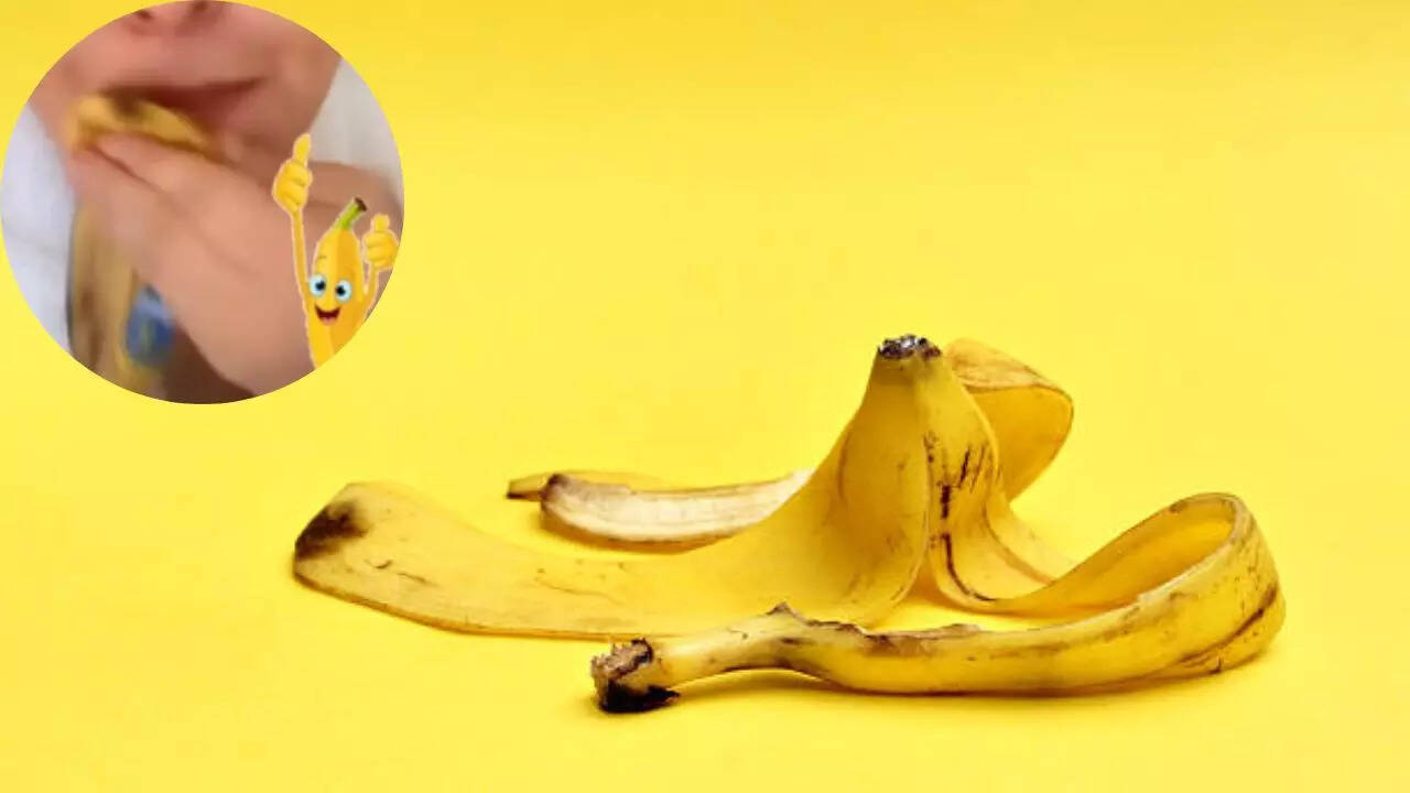 Banana peels for skin