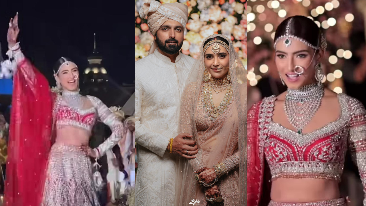 Jaipur bride recreates Karishma Tanna's bridal entry song, Sajna Tere Liye