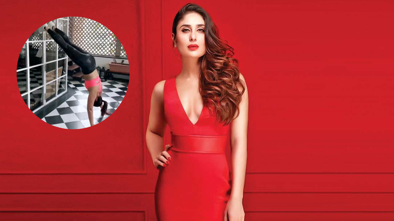 Kareena Kapoor flaunts toned body as she nails upside yoga posture like a pro