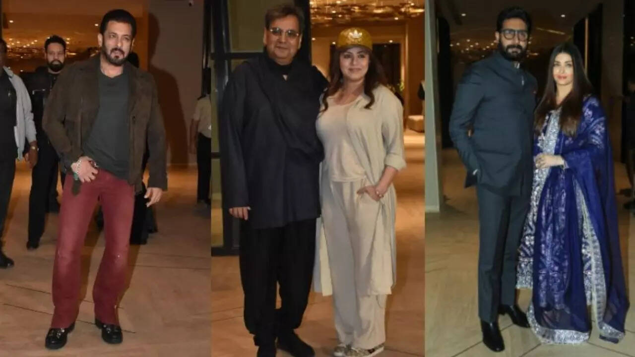 Salman Khan, Aishwarya-Abhishek and others at Subhash Ghai's birthday