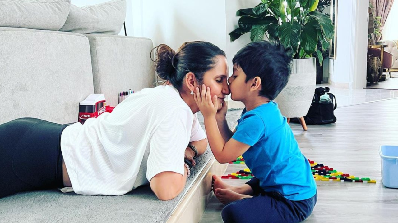 Sania Mirza cradles her son Izhaan in VIRAL video as she moves to Australian Open mixed doubles final - WATCH