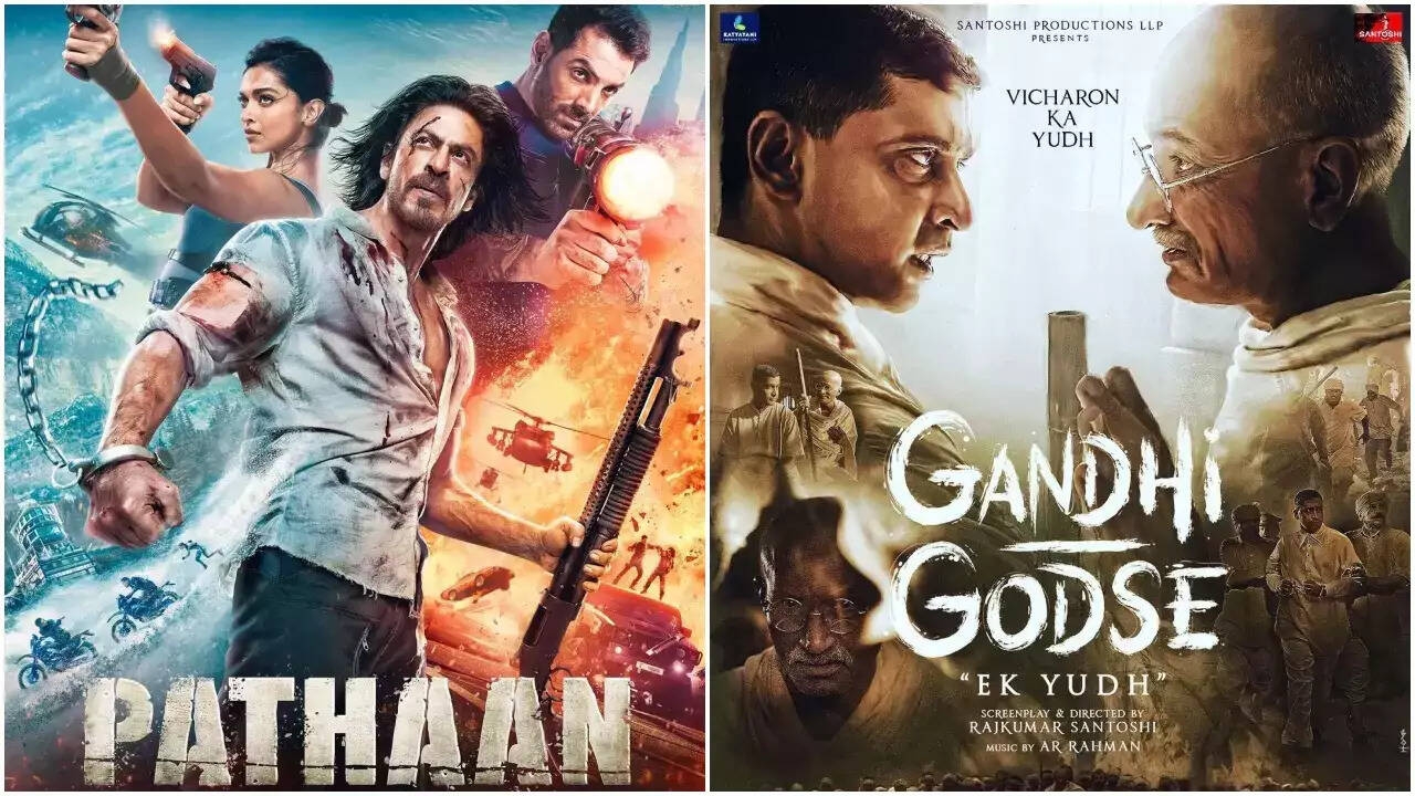 Pathaan vs Gandhi Godse Ek Yudh box office: Shah Rukh Khan starrer to cross Rs 250 crore mark, Rajkumar Santoshi film lacks behind