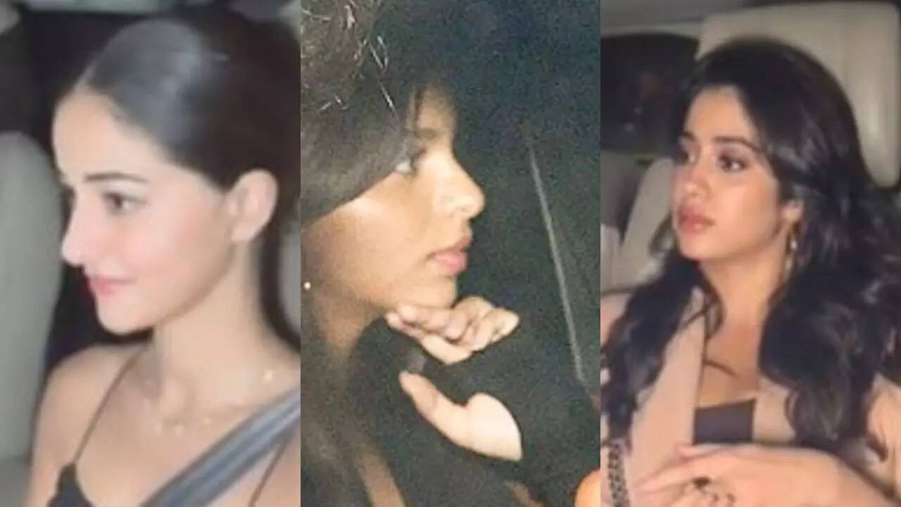 Suhana Khan, Ananya Panday, Janhvi Kapoor and more at Karan Johar's home