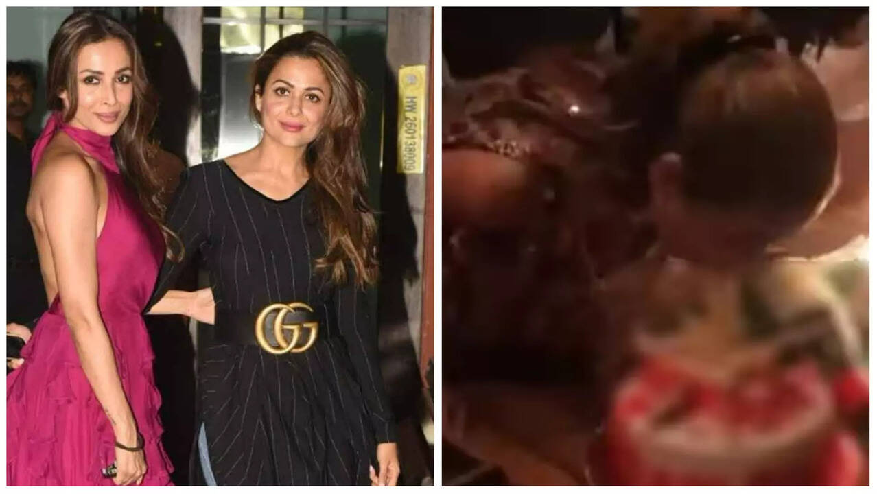 Amrita Arora Viral Video of Cake Cutting