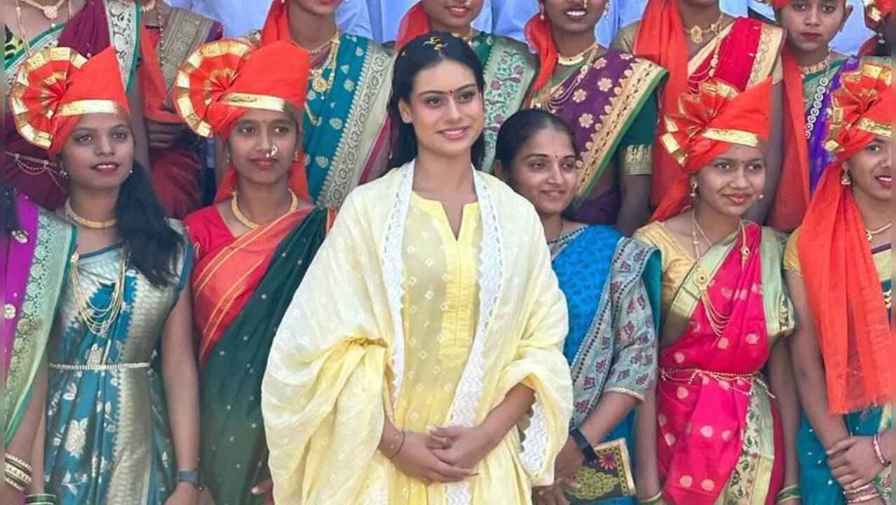 Nysa Devgn attends event in cotton suit