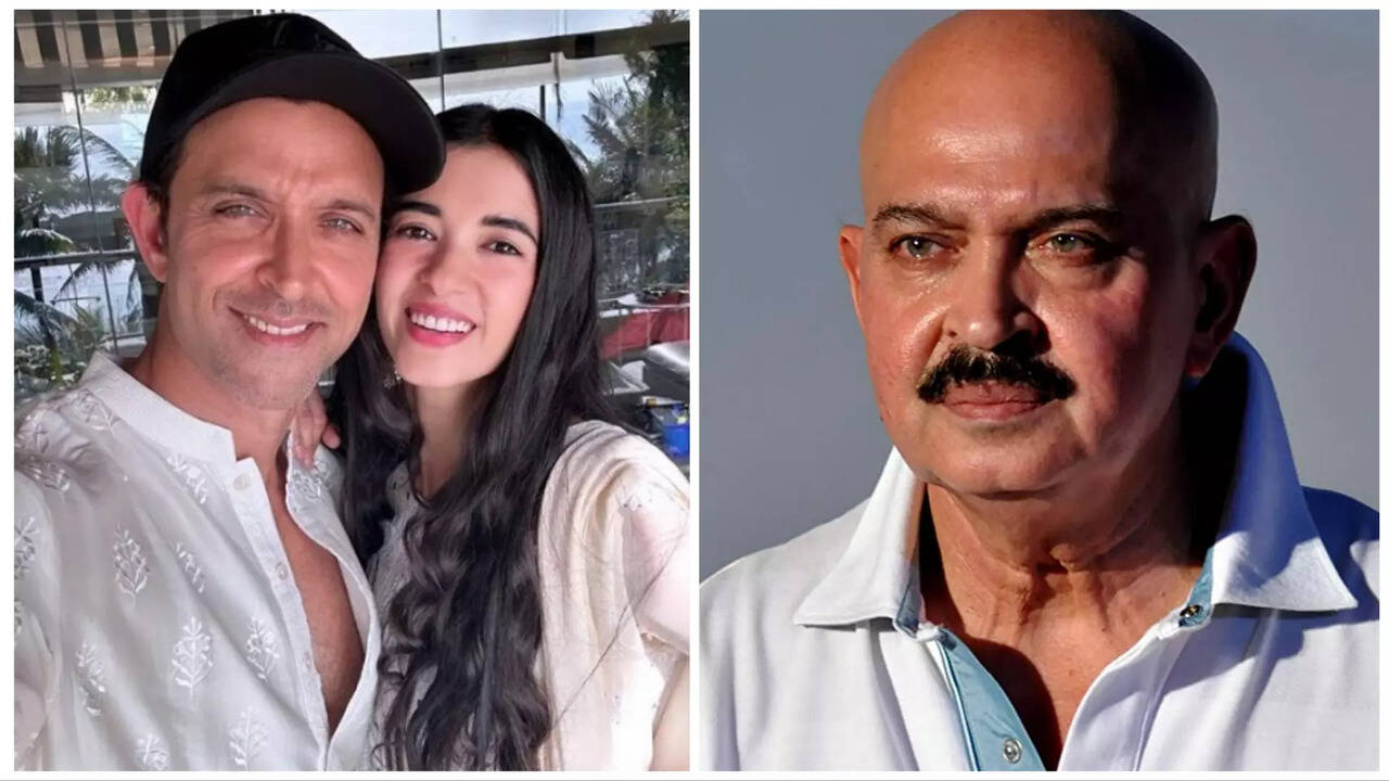 Rakesh Roshan Hrithik Roshan and Saba Azad