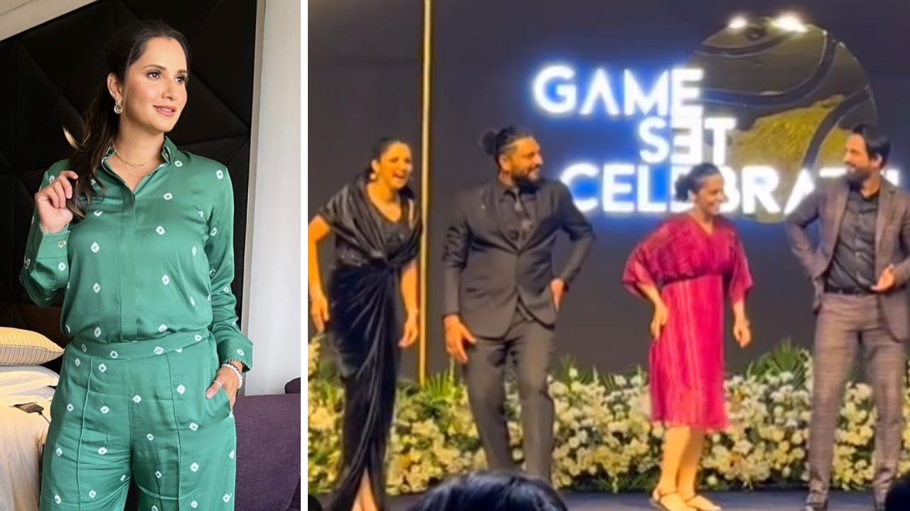 Irfan Pathan, Saina Nehwal, Yuvraj Singh dance at Sania Mirza's farewell party