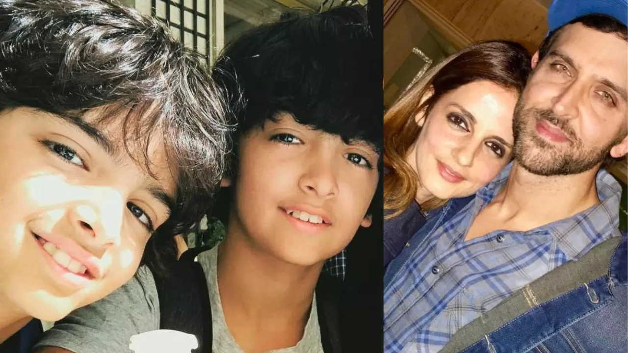 Hrithik Roshan, Sussanne Khan and kids