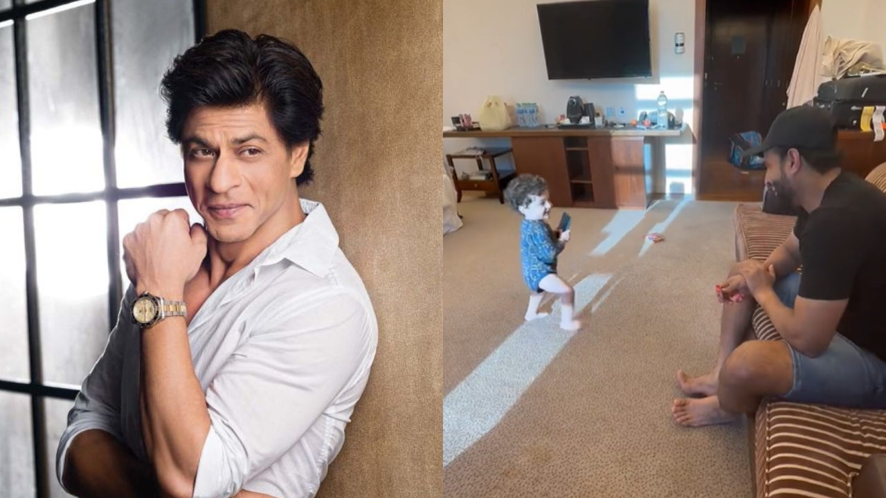 Shah Rukh Khan in awe of Irfan Pathan’s son as he grooves to Jhoome Jo Pathaan