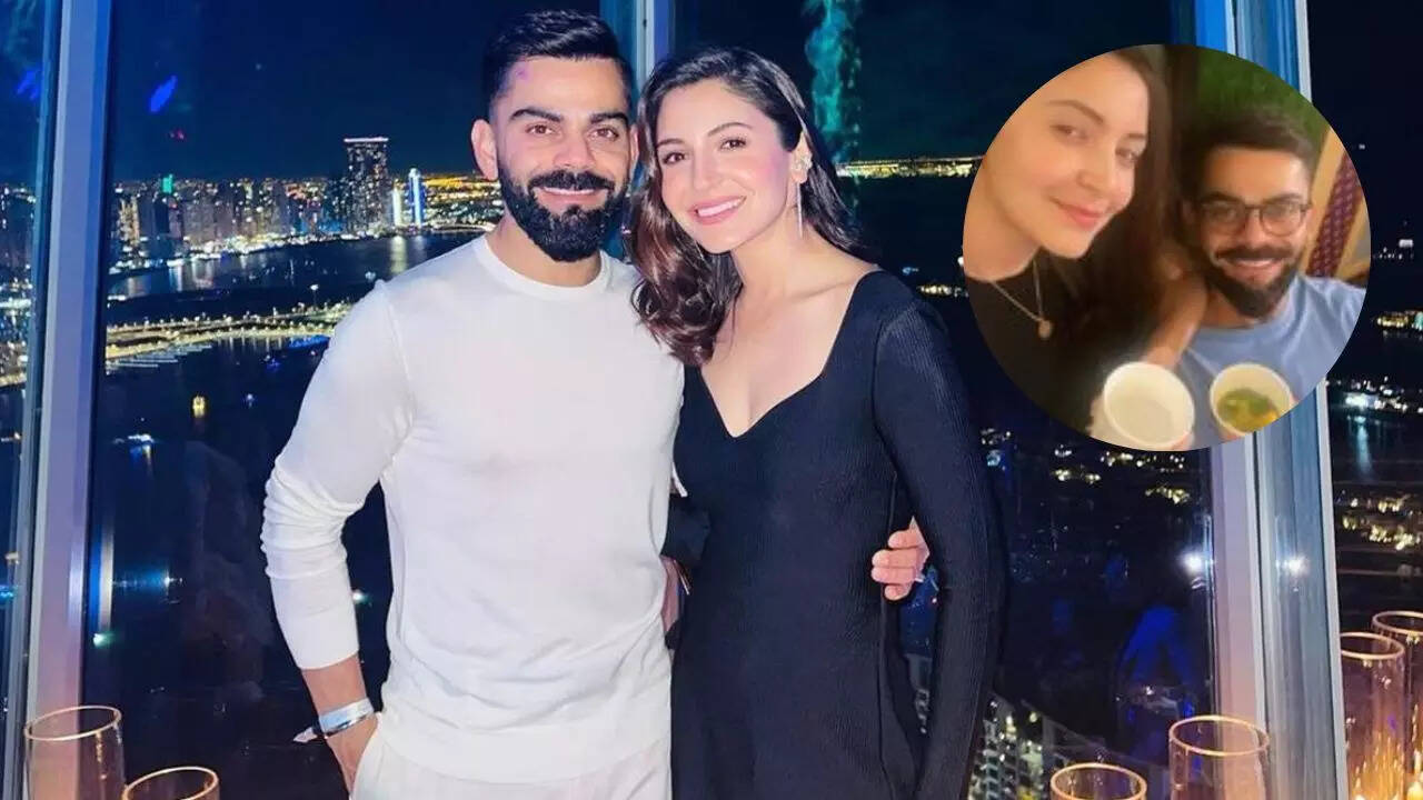 Anushka Sharma and Virat Kohli after match fun