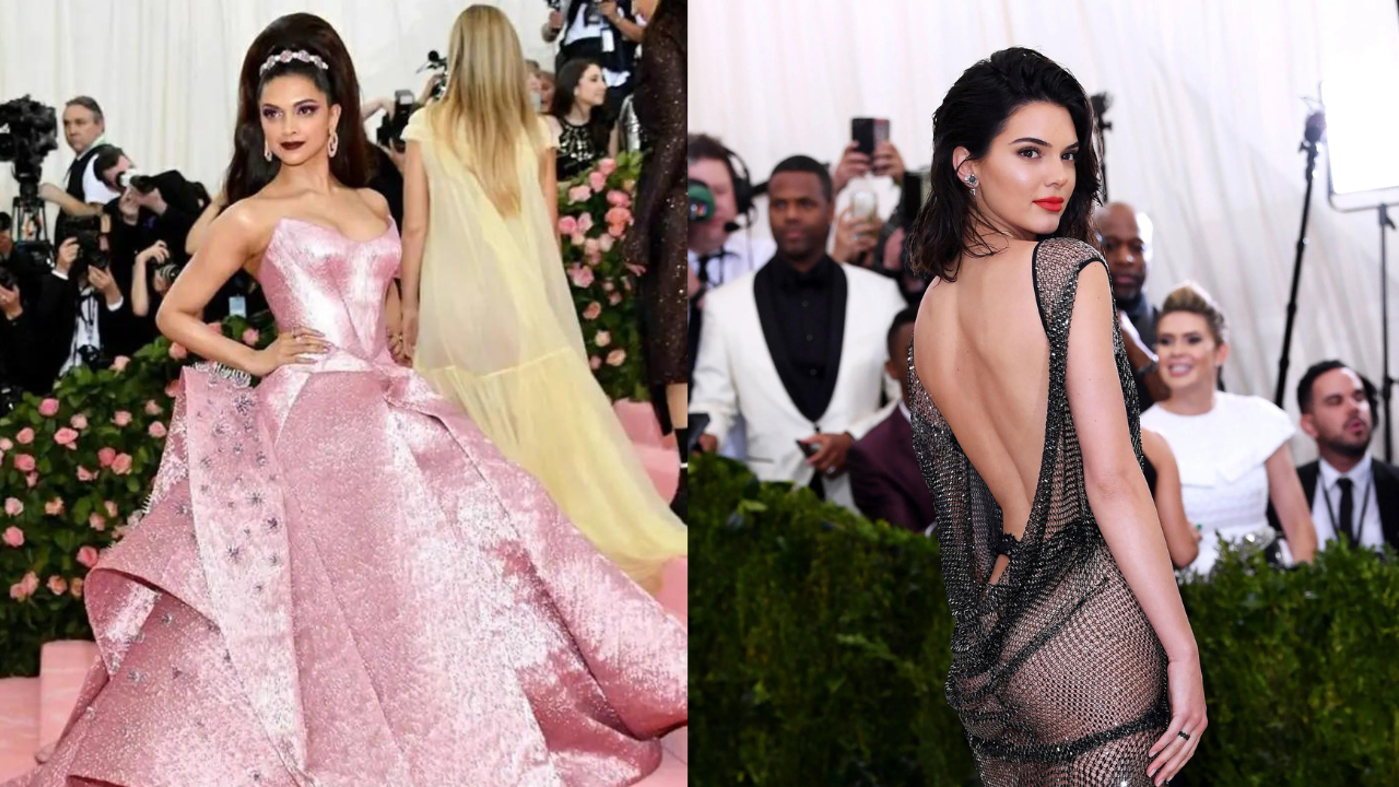 Met Gala Controversies Deepika Padukone Missing The Event To Kendall Jenner's Sheer Dress (Credits: Pinterest/Getty Images)