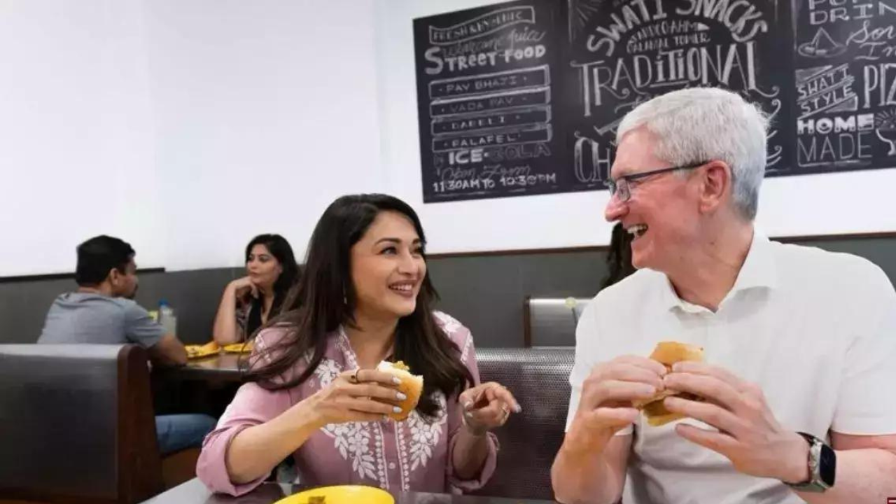 Madhuri Dixit Introduces Tim Cook To Vada Pav, Apple CEO Thanks Actress. See Post