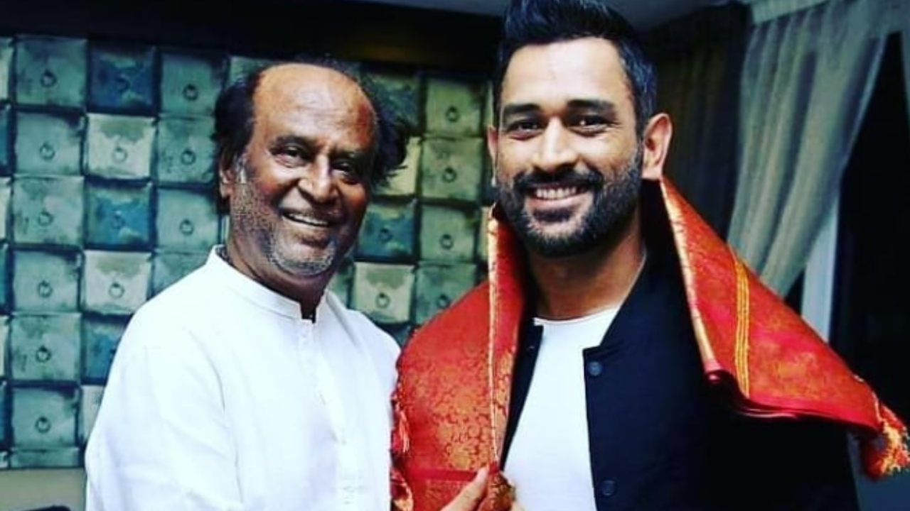 MS Dhoni opens up on posing like Rajinikanth