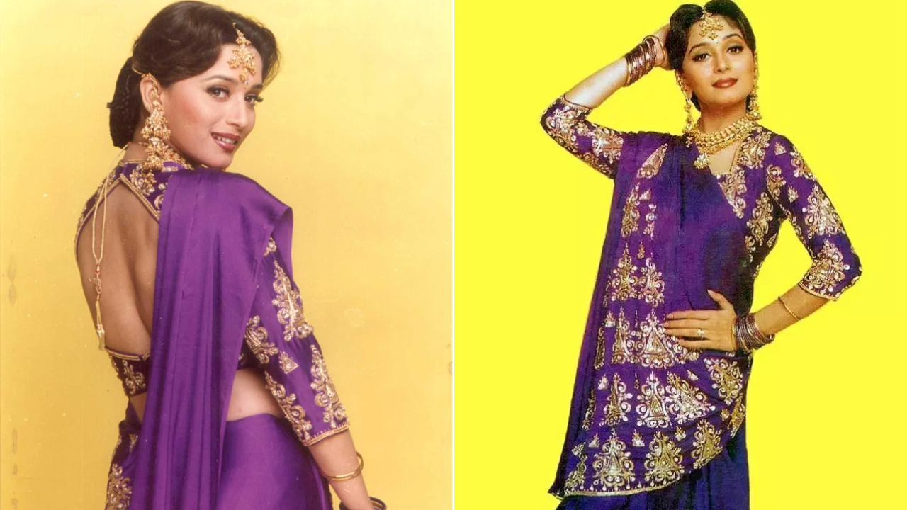 Madhuri Dixit's iconic look from Hum Aapke Hain Koun